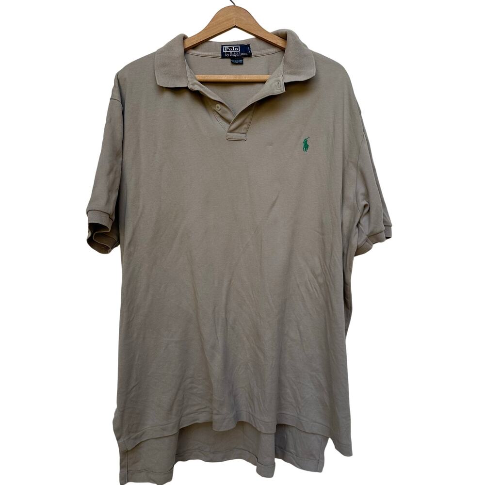 Polo Ralph Lauren Men’s Classic Fit Beige Cotton Polo Shirt XL